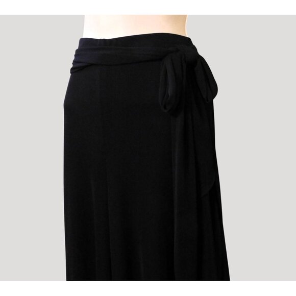 Blu Sage Dressy Pants Womens XL Black Wide Leg Sheer Overlay - Picture 2 of 9